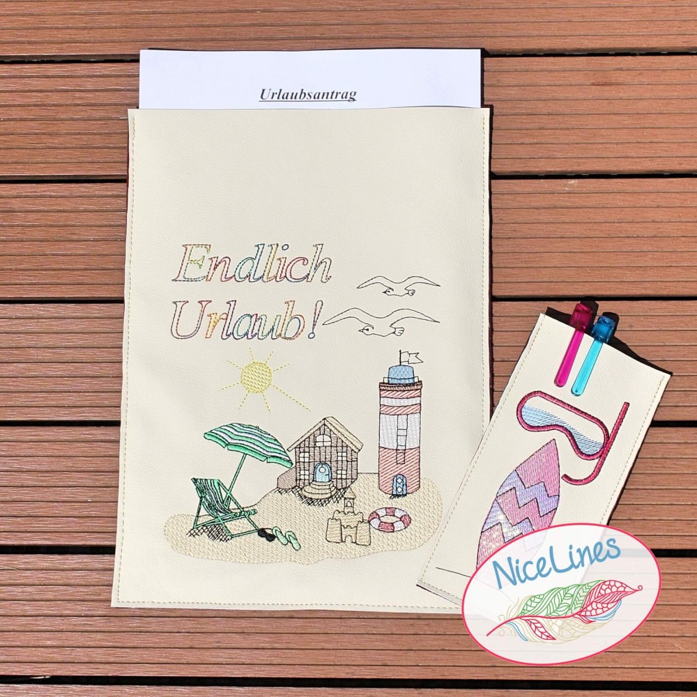 Stickdatei Set Endlich Urlaub!