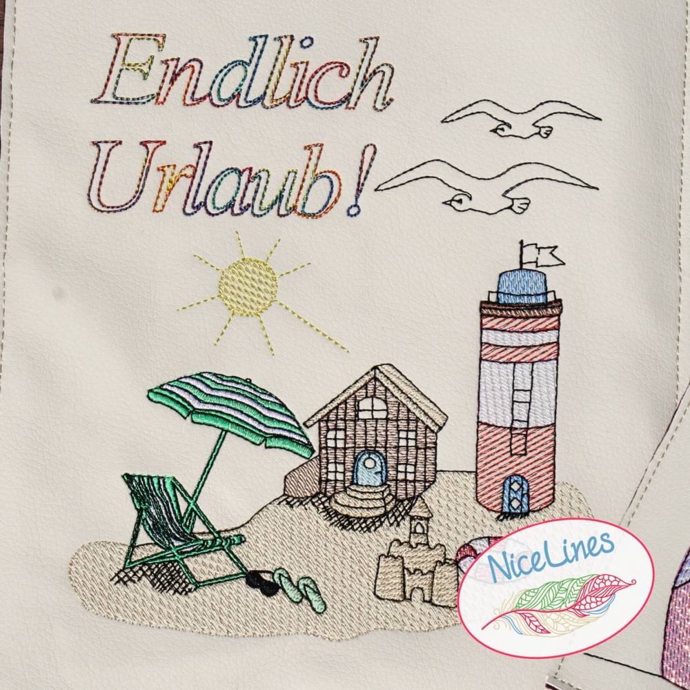 Stickdatei Set Endlich Urlaub!